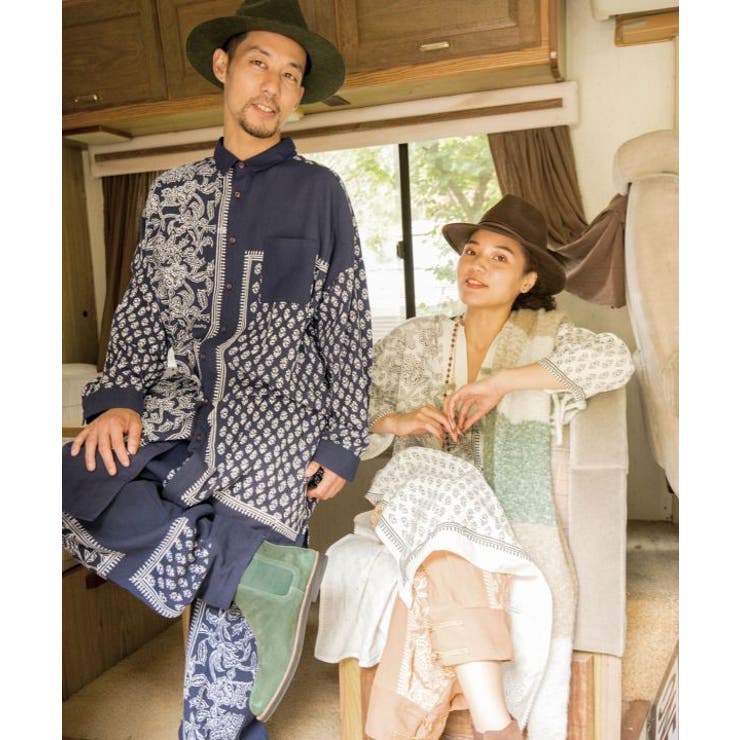 チャイハネ】ブロックプリントワンピース[品番：ACNW0017344]｜アミナ