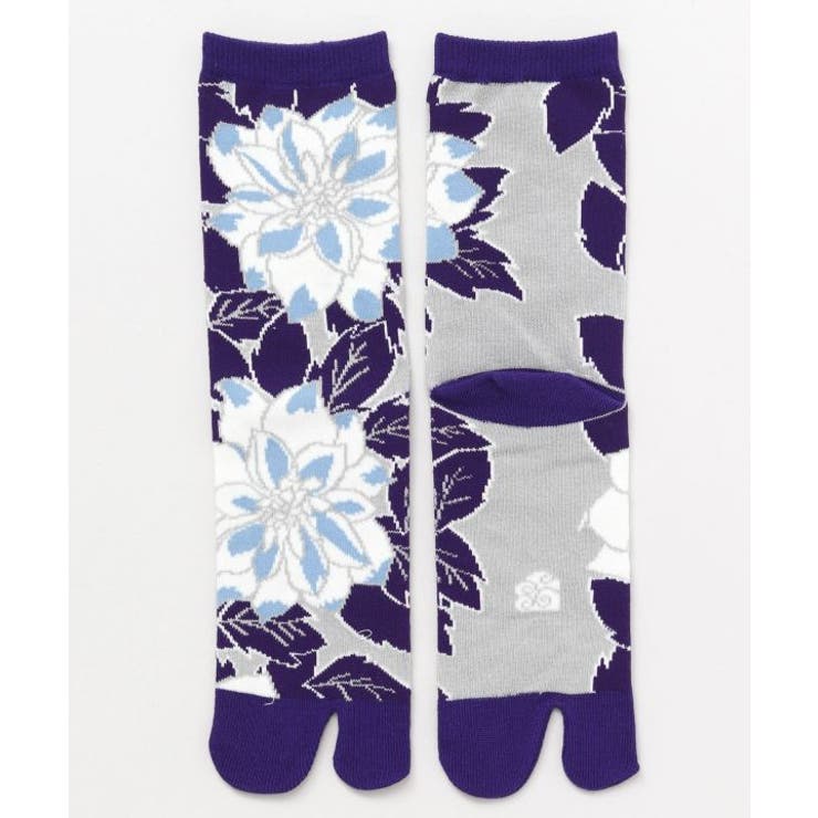 【カヤ】足袋型くつ下23～25cm 立秋花 白鼠 | アミナコレクション  | 詳細画像7 