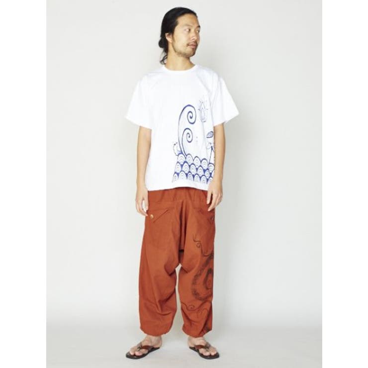 チャイハネ】渦巻き模様MEN'Sサルエルパンツ[品番：ACNW0000503
