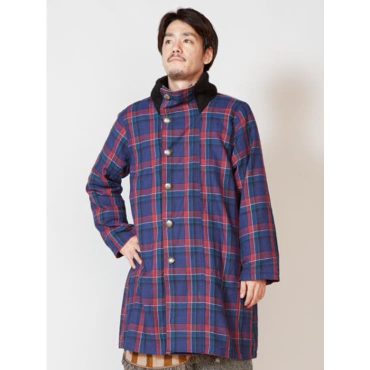 美品 ハリスツイード パッチワーク 切替 チェック柄 チェスター