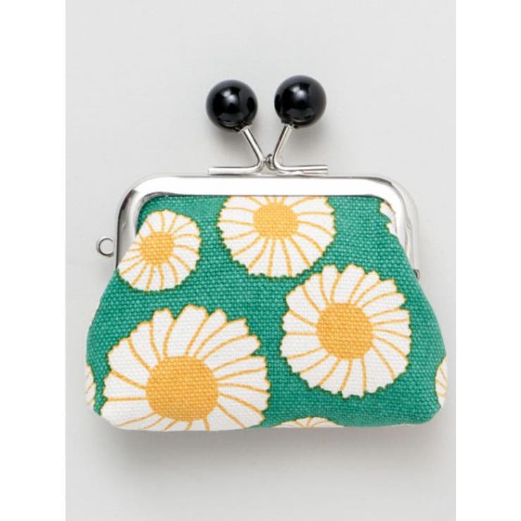 グリーン | 【カヤ】東欧風プリント帆布角がま口 | アミナコレクション 