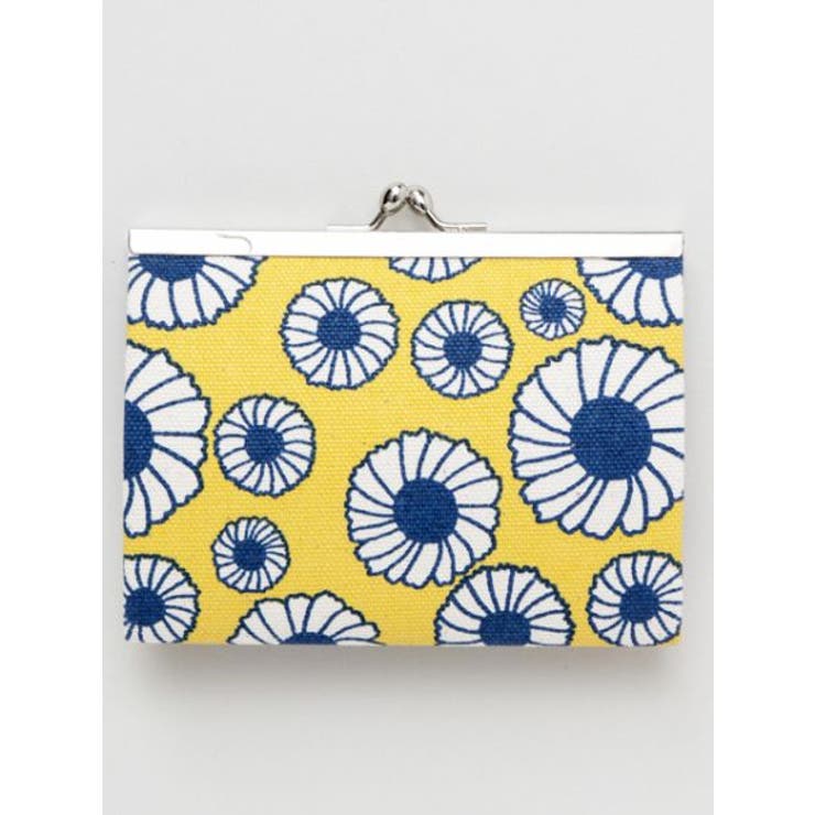 イエロー | 【カヤ】東欧風プリント帆布がま口財布 | アミナコレクション 