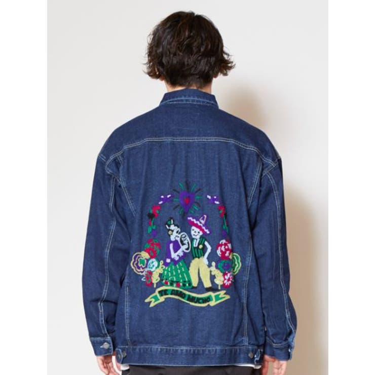 チャイハネ】カラベラ刺繍MEN'Sデニムジャケット[品番