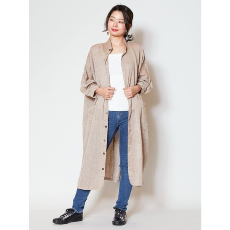 チャイハネ】yul バンドカラーシャツワンピース[品番