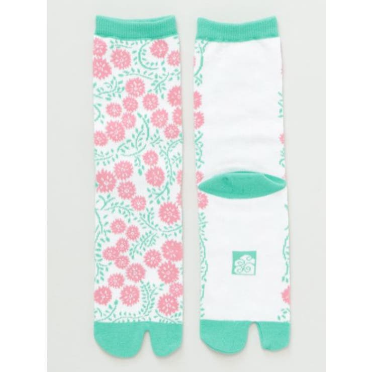 グリーン | 【カヤ】足袋型くつ下23～25cm 白詰草 | アミナコレクション 