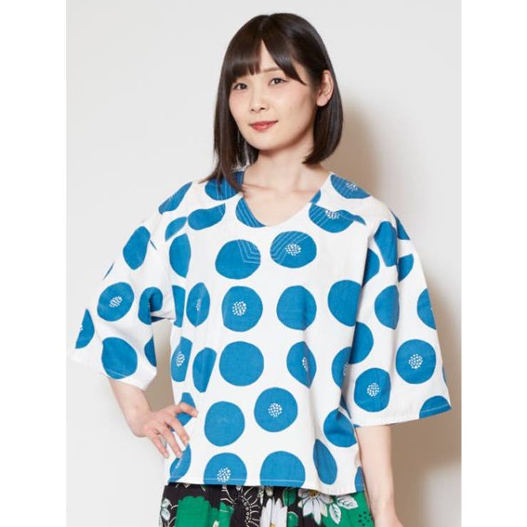 カヤ】水玉×花模様トップス[品番：ACNW0008051]｜アミナコレクション