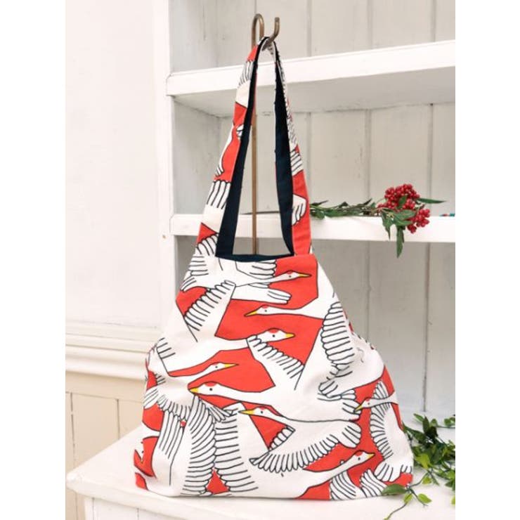 レッド | 【カヤ】鶴の結びトートバッグ | アミナコレクション