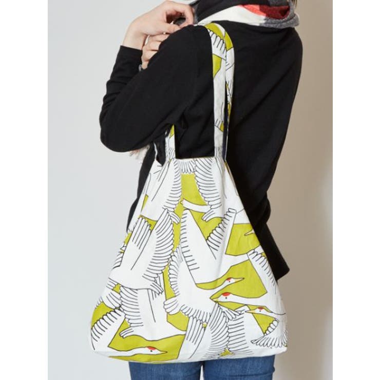 イエロー | 【カヤ】鶴の結びトートバッグ | アミナコレクション