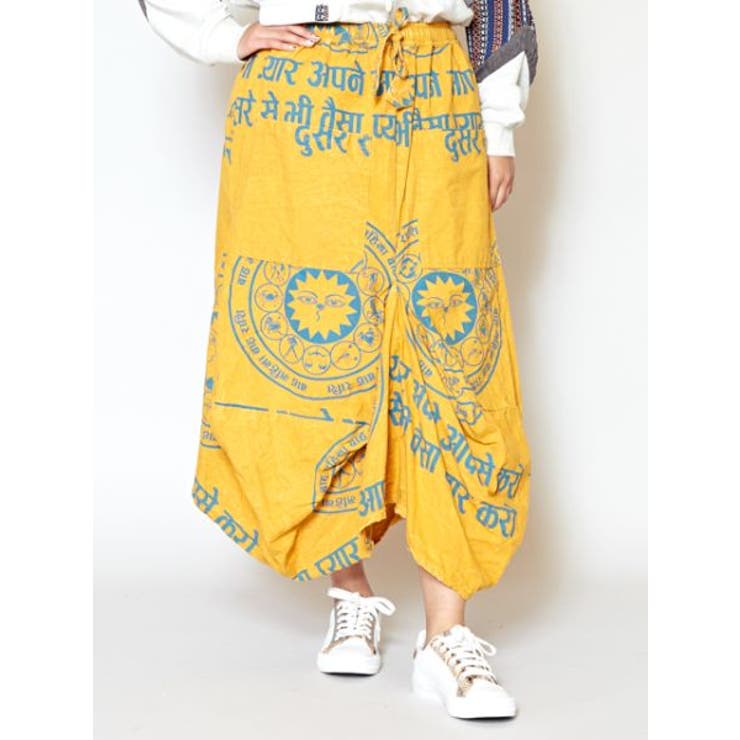 マスタード | 【チャイハネ】星座プリント変形バルーンスカート | アミナコレクション 