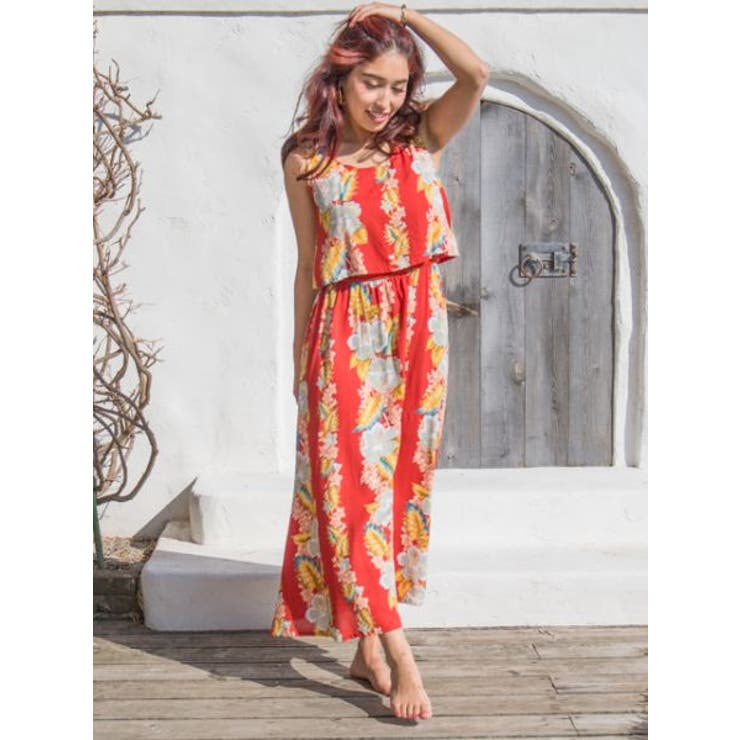 Kahiko ヴィンテージ風ハイビスカス柄ノースリーブワンピース 品番 Acnw チャイハネ チャイハネ のレディースファッション通販 Shoplist ショップリスト