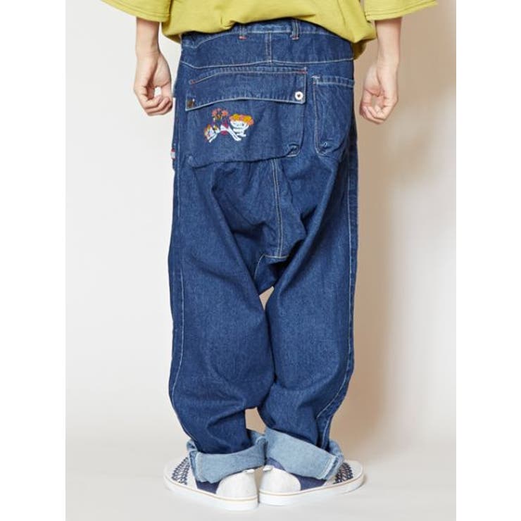 チャイハネ】カラベラ刺繍MEN'Sデニムサルエルパンツ[品番