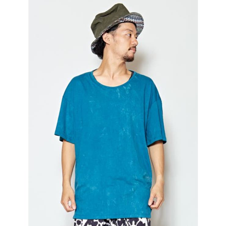 ブルー | 【チャイハネ】yul アシッドウォッシュメンズTシャツ | アミナコレクション