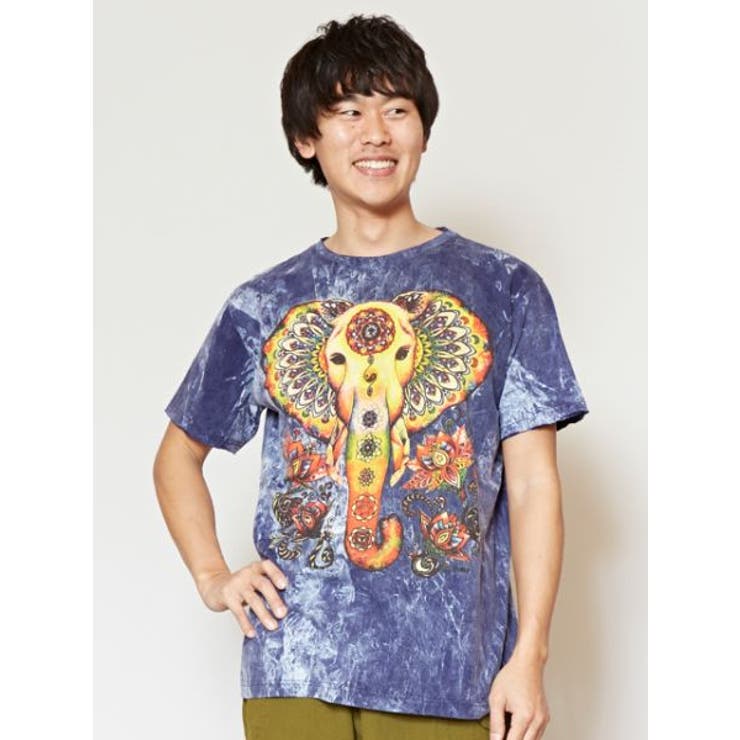 チャイハネ エスニック柄メンズtシャツ Tシャツ 100 正規品