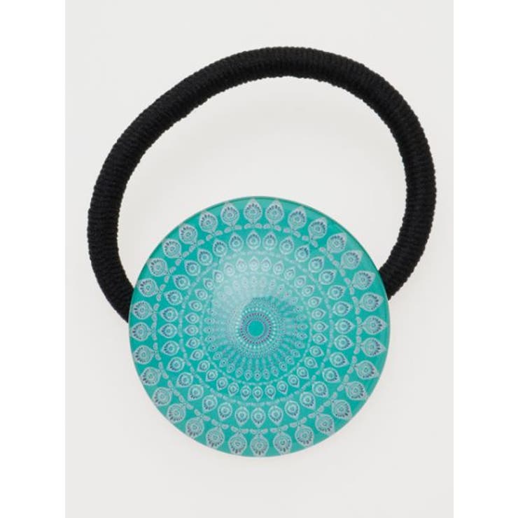 ターコイズブルー | 【チャイハネ】曼荼羅模様ガラスヘアゴム | アミナコレクション 