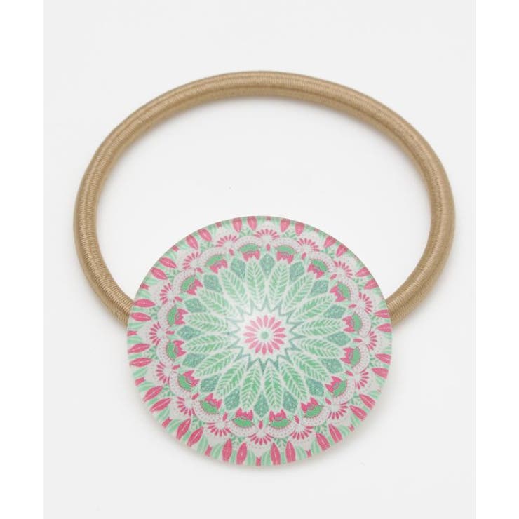 ピンク | 【チャイハネ】曼荼羅模様ガラスヘアゴム | アミナコレクション 