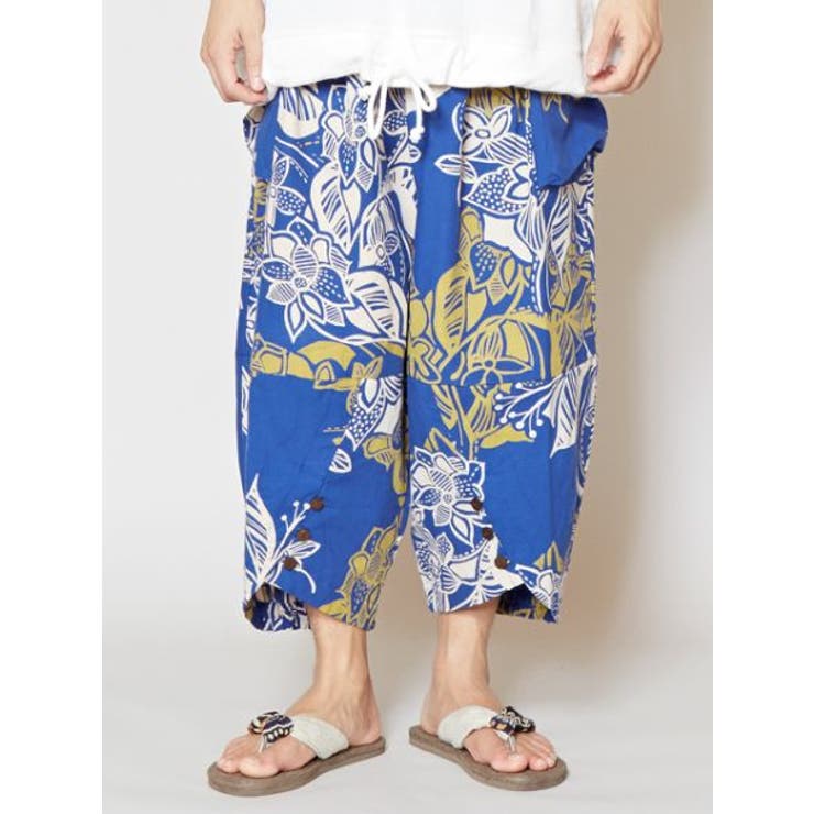 チャイハネ】和モダン 花柄MEN'Sサルエルパンツ[品番：ACNW0012666