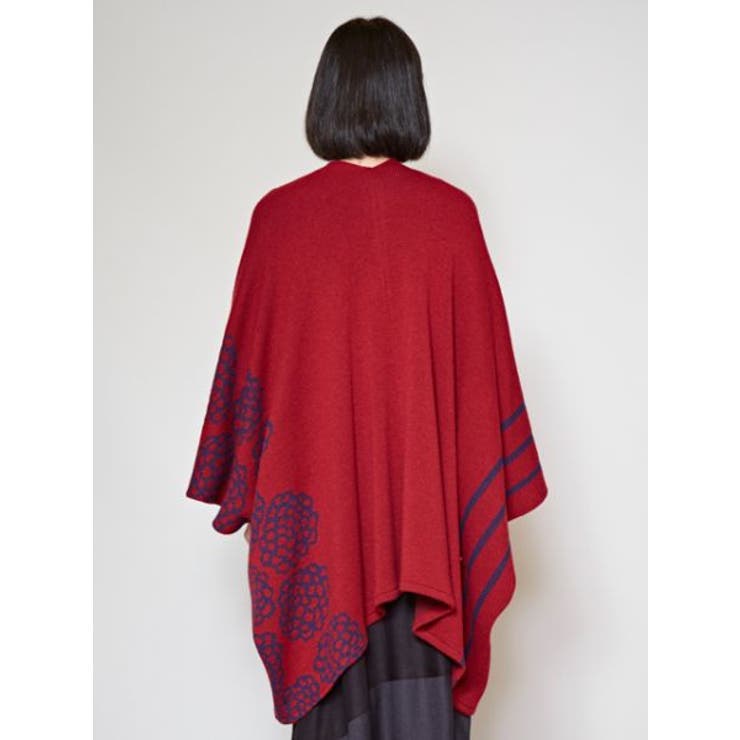 【カヤ】attakee 菊紋羽織り　ビッグシルエットニットカーディガン カヤ】-attakee- 菊紋羽織り ビッグシルエットニットカーディガン[品番