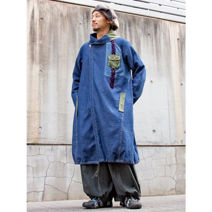 チャイハネ】刺繍＆パッチワークMEN'Sコート[品番：ACNW0016283