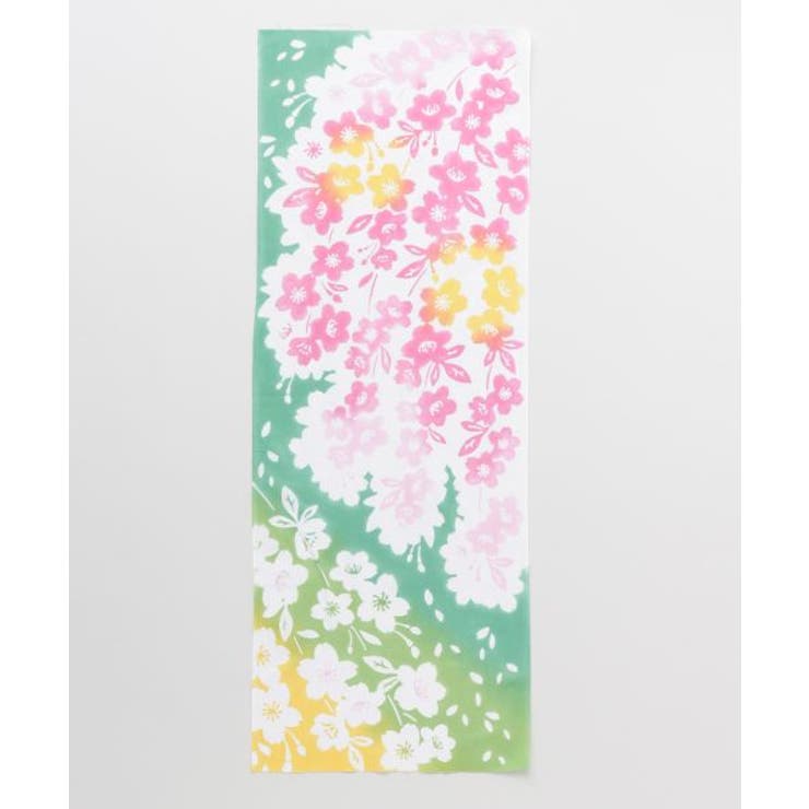 ライトグリーン | 【カヤ】注染手ぬぐい しだれ桜 | アミナコレクション 