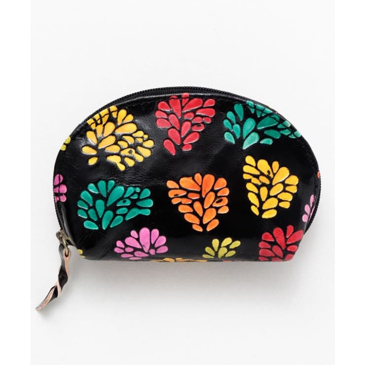 ブラック | 【チャイハネ】インド伝統山羊革細工 サンティニミニポーチ | アミナコレクション 