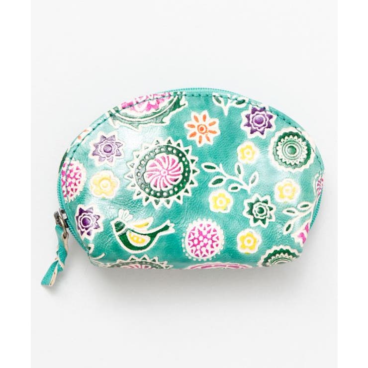 グリーン | 【チャイハネ】インド伝統山羊革細工 サンティニミニポーチ | アミナコレクション 