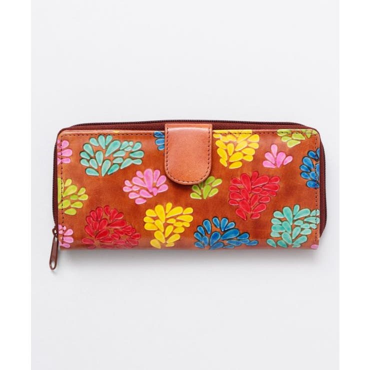 ブラウン | 【チャイハネ】インド伝統山羊革細工 サンティニウォレット 長財布 | アミナコレクション 