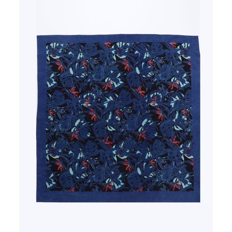 ブラック | 【チャイハネ】リゾートボタニカル柄大風呂敷 | アミナコレクション 