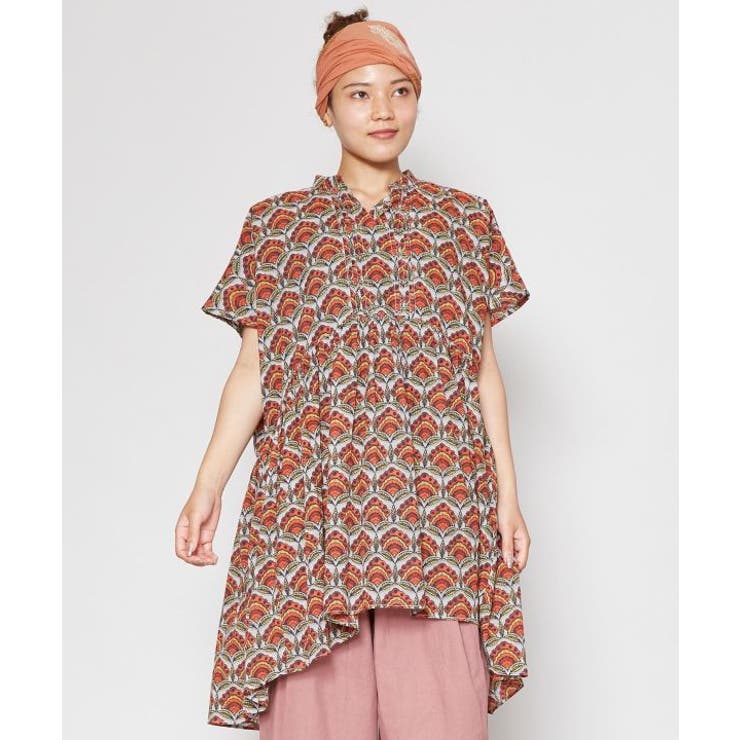 チャイハネ】アフリカン幾何学柄チュニック[品番：ACNW0015039