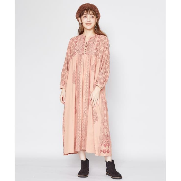 チャイハネ　ブロックプリントワンピース チャイハネ（チャイハネ）の「【チャイハネ】ブロックプリント