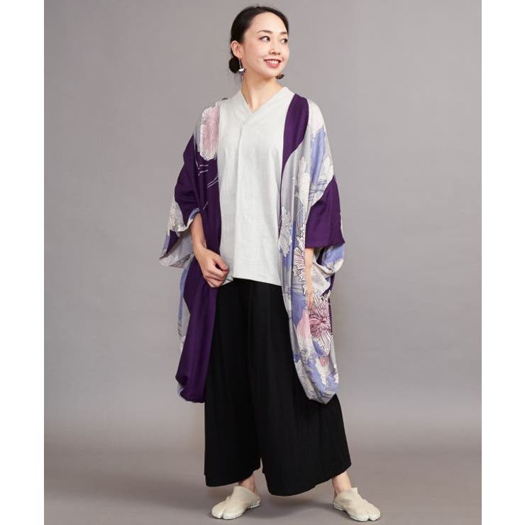 パープル | 【カヤ】-HANA IKADA- 花筏ならいUV羽織 | アミナコレクション 