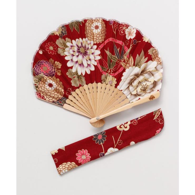 レッド | 【カヤ】爛漫扇子 | アミナコレクション 
