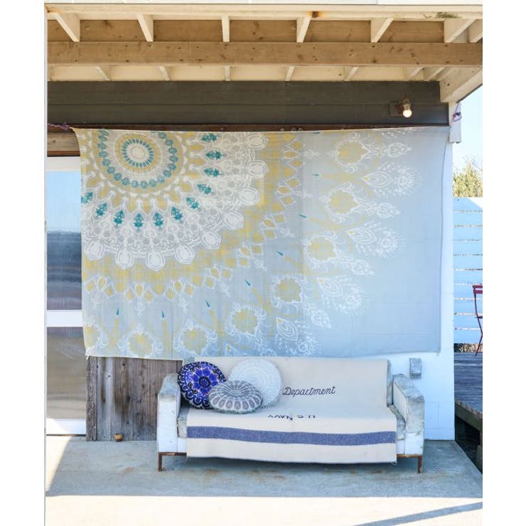 グレー | 【チャイハネ】マンダラ模様ループ付きマルチクロス270 | アミナコレクション 