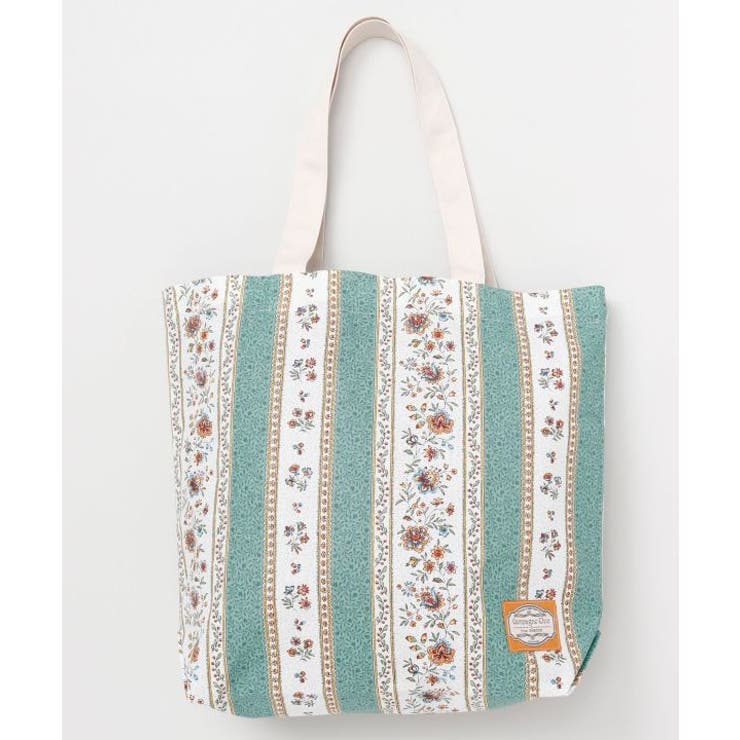 ホワイト×グリーン | 【欧州航路】プロバンスビッグトートバッグ | アミナコレクション
