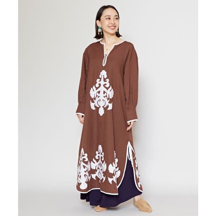 ブラウン | 【チャイハネ】アプリクワンピース | アミナコレクション 