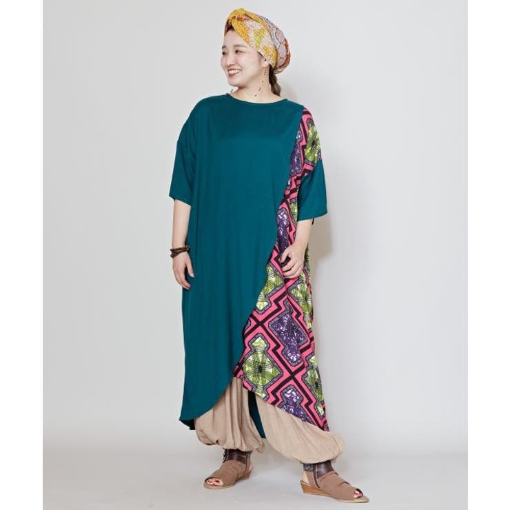 グリーン | 【チャイハネ】ラフィキワンピース | アミナコレクション 