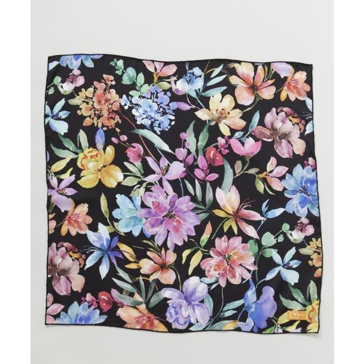 ブラックミックス | 【欧州航路】【Fromフランス】ミュルーズブルームスカーフ | アミナコレクション 