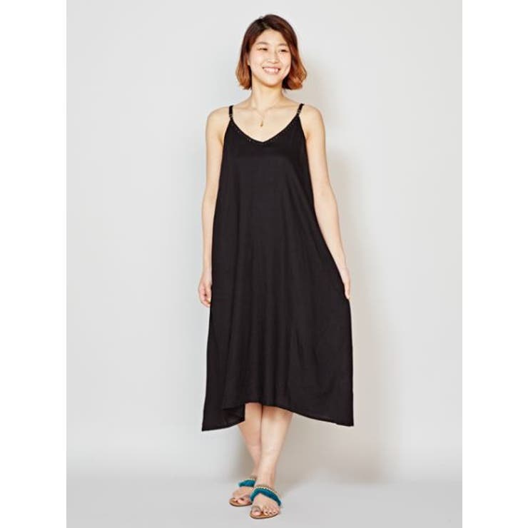 ブラック | 【チャイハネ】yul ソレイユキャミワンピース | アミナコレクション