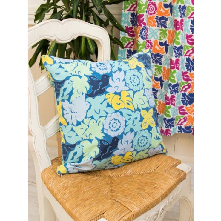 ブルー | 【チャイハネ】メキシカン★オトミクッションカバー | アミナコレクション