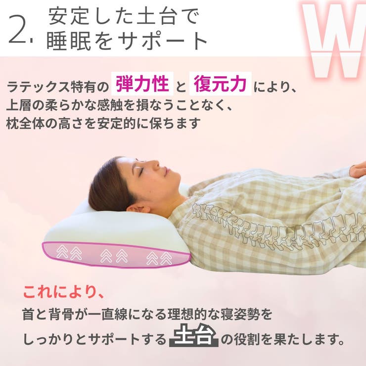 女神の無重力まくら極ふわフィットW 専用枕カバー単品 | FLEFIMA | 詳細画像3 