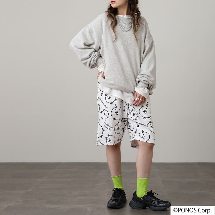 にゃんこ大戦争 ハーフパンツ 総柄 プリント ボトムス メンズ レディース | CharaBasket | 詳細画像9 