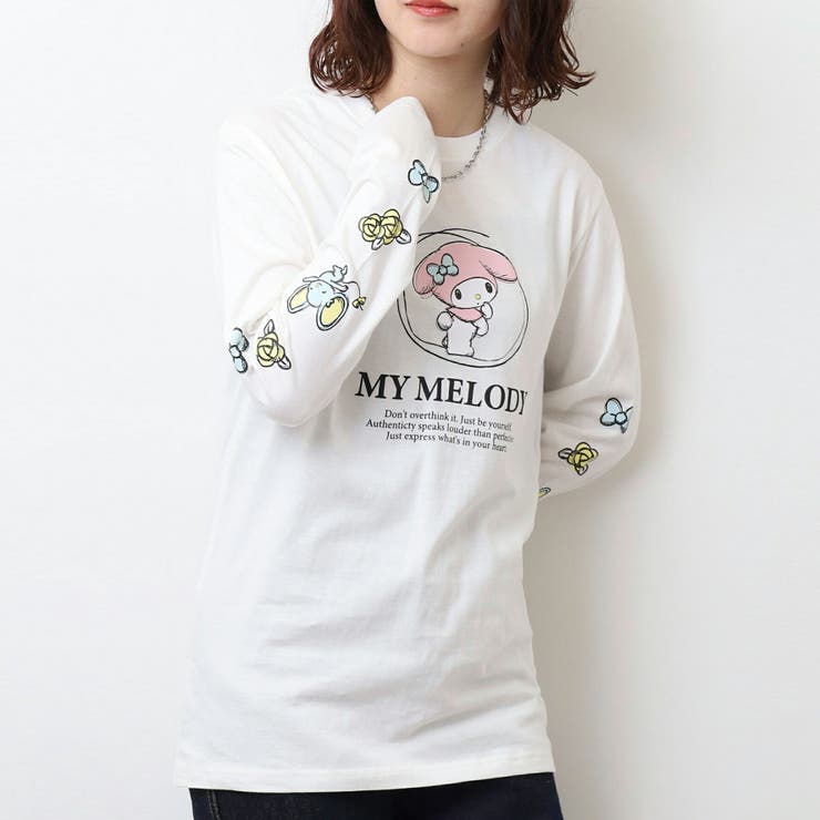 マイメロディ ロンT 長袖 Tシャツ サンリオキャラクターズ プリント 春 秋 | CharaBasket | 詳細画像1 