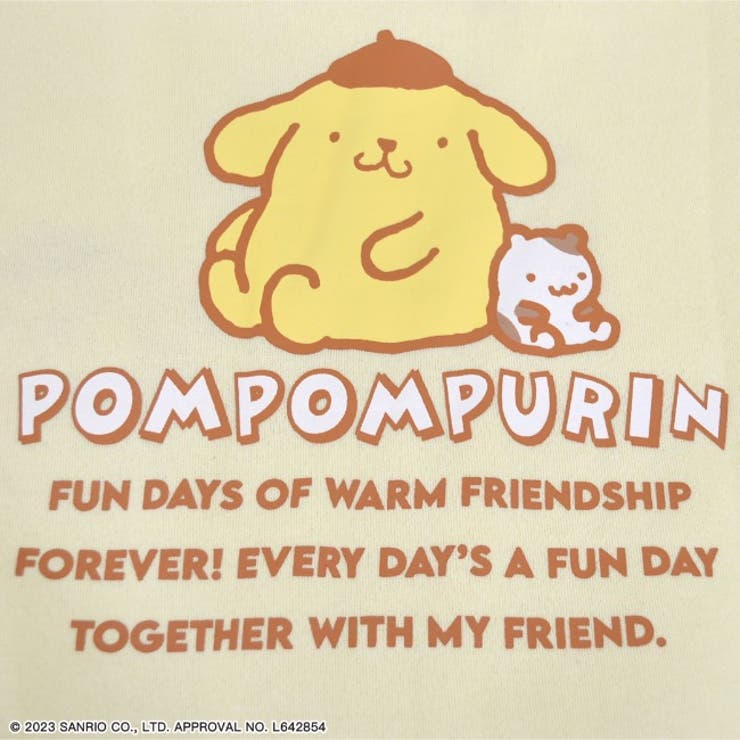 ポムポムプリン 裏起毛 ビッグシルエット | CharaBasket | 詳細画像12 