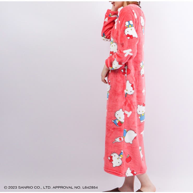 【キティページ✨】2点おまとめ❤️ ワンピース✨ ハローキティ ワンピース 長袖 プリント 部屋着[品番：YSDW0002313