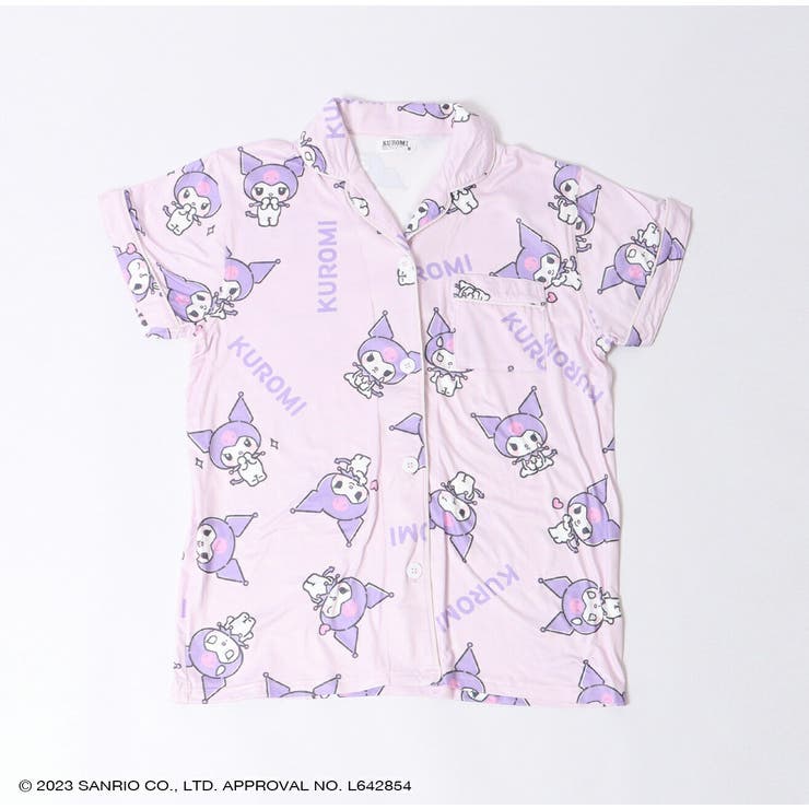 クロミサンリオプリントパジャマ上下セットパンツトップス半袖総柄sanrio