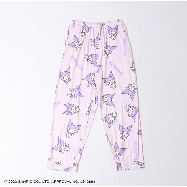 クロミサンリオプリントパジャマ上下セットパンツトップス半袖総柄sanrio