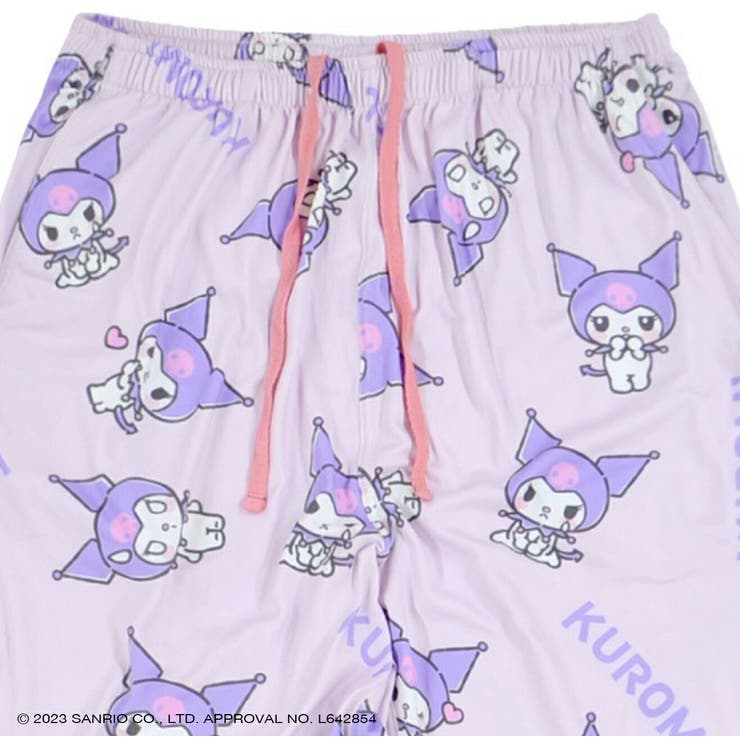クロミサンリオプリントパジャマ上下セットパンツトップス半袖総柄sanrio