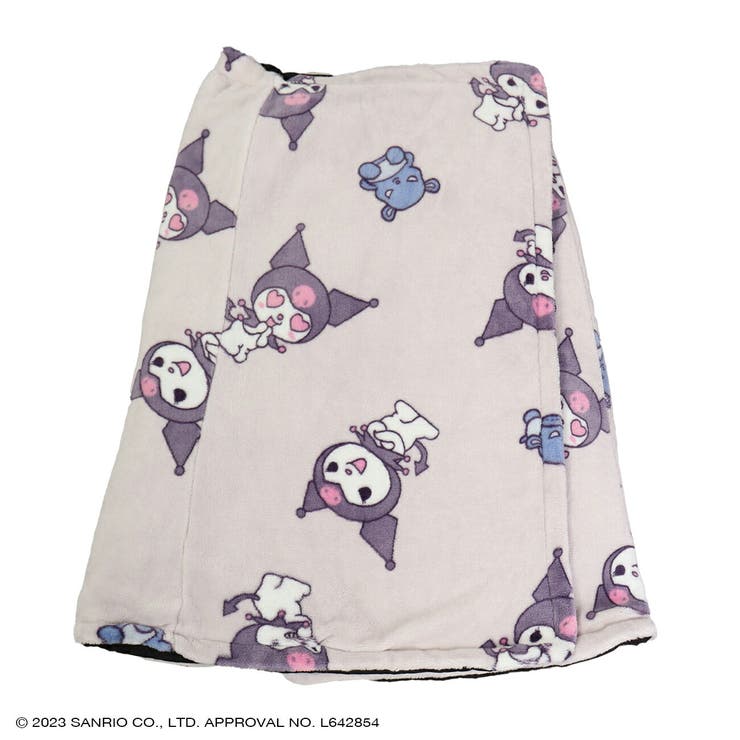 クロミサンリオスカートひざ掛けブランケットポンチョフリース3WAY防寒sanrio