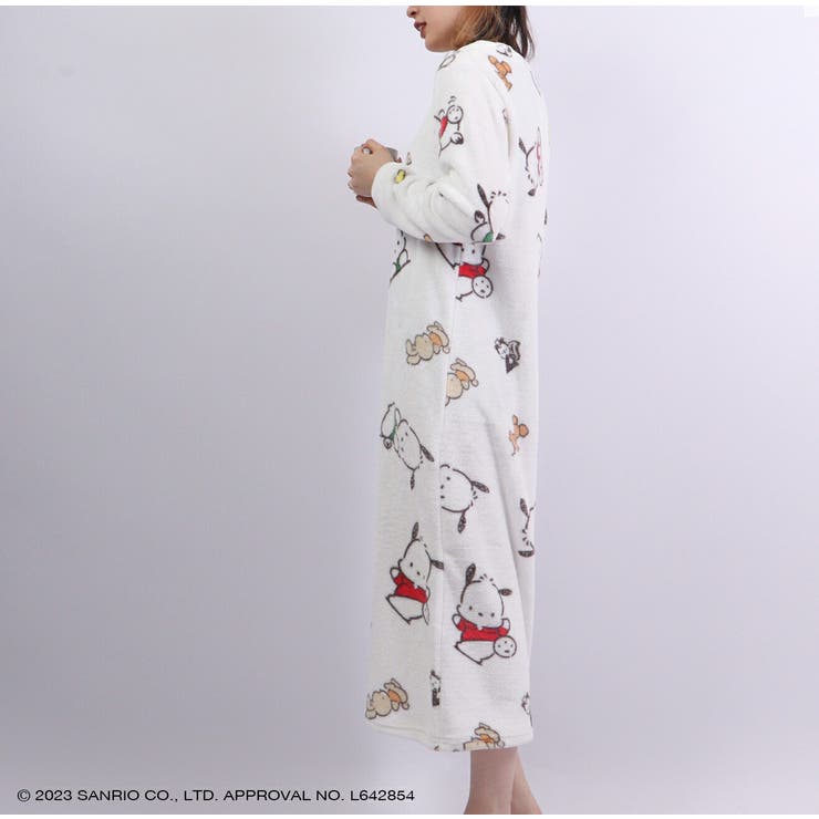 ポチャッコ  ワンピース 長袖 プリント 部屋着 サンリオ キャラクターズ | CharaBasket | 詳細画像2 