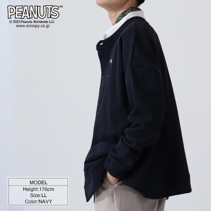 COACH×PEANUTS ★ スヌーピー カーディガン ネイビー スヌーピー カーディガン カーデ[品番：YSDW0002961]｜CharaBasket
