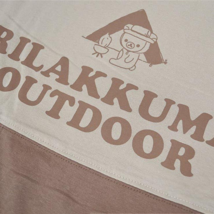 リラックマ アウトドア ドロップショルダー Tシャツ 半袖 Rilakkuma | CharaBasket | 詳細画像12 